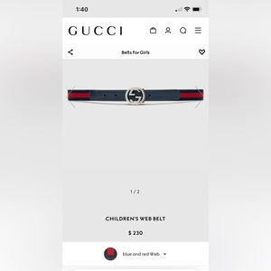 Kids Gucci belt